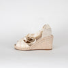Chloe Beige Fabric Wedge Espadrilles