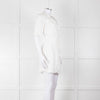 Reformation White Raw Edge Wrap Short Sleeve Dress