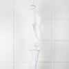 Reformation White Raw Edge Wrap Short Sleeve Dress
