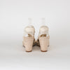 Chloe Beige Fabric Wedge Espadrilles