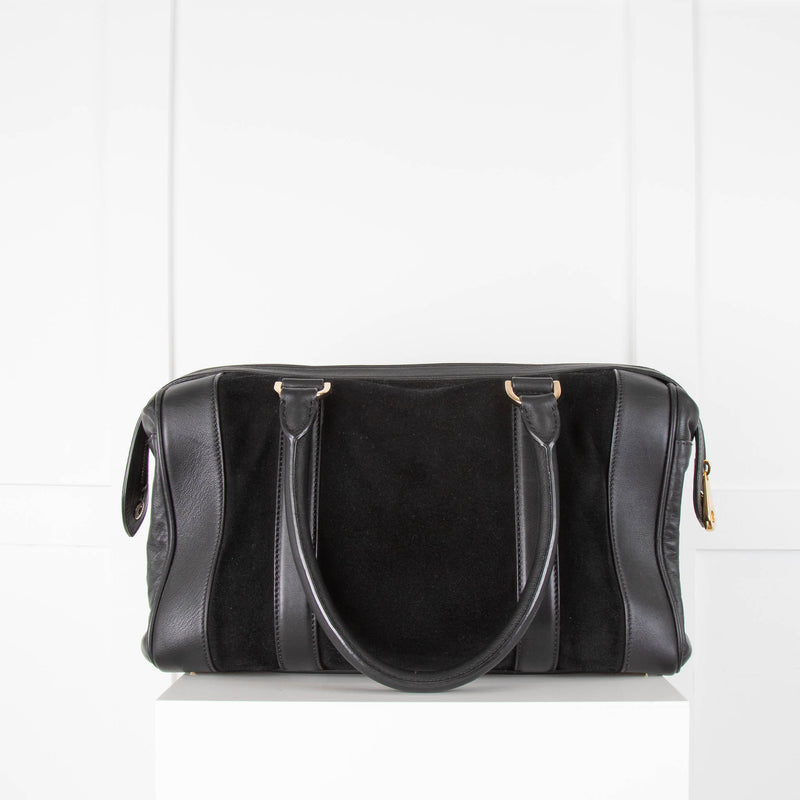 Mulberry Black Leather And Suede Tasha Handbag