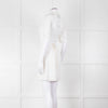 Reformation White Raw Edge Wrap Short Sleeve Dress