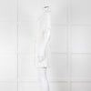Reformation White Raw Edge Wrap Short Sleeve Dress