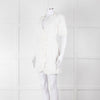 Reformation White Raw Edge Wrap Short Sleeve Dress