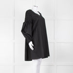 Merlette Black Cotton Smock Sleeve Tunic Dress