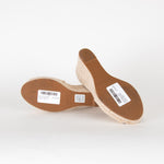 Chloe Beige Fabric Wedge Espadrilles