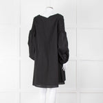 Merlette Black Cotton Smock Sleeve Tunic Dress