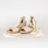 Chloe Beige Fabric Wedge Espadrilles