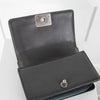Chanel Black Velvet Ruthenium Chain Small Flap Boy Handbag