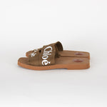 Chloe Khaki Logo Woody Mules