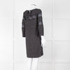 Sandro Black White Print Lace Detail Mini Dress
