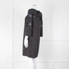 Sandro Black White Print Lace Detail Mini Dress