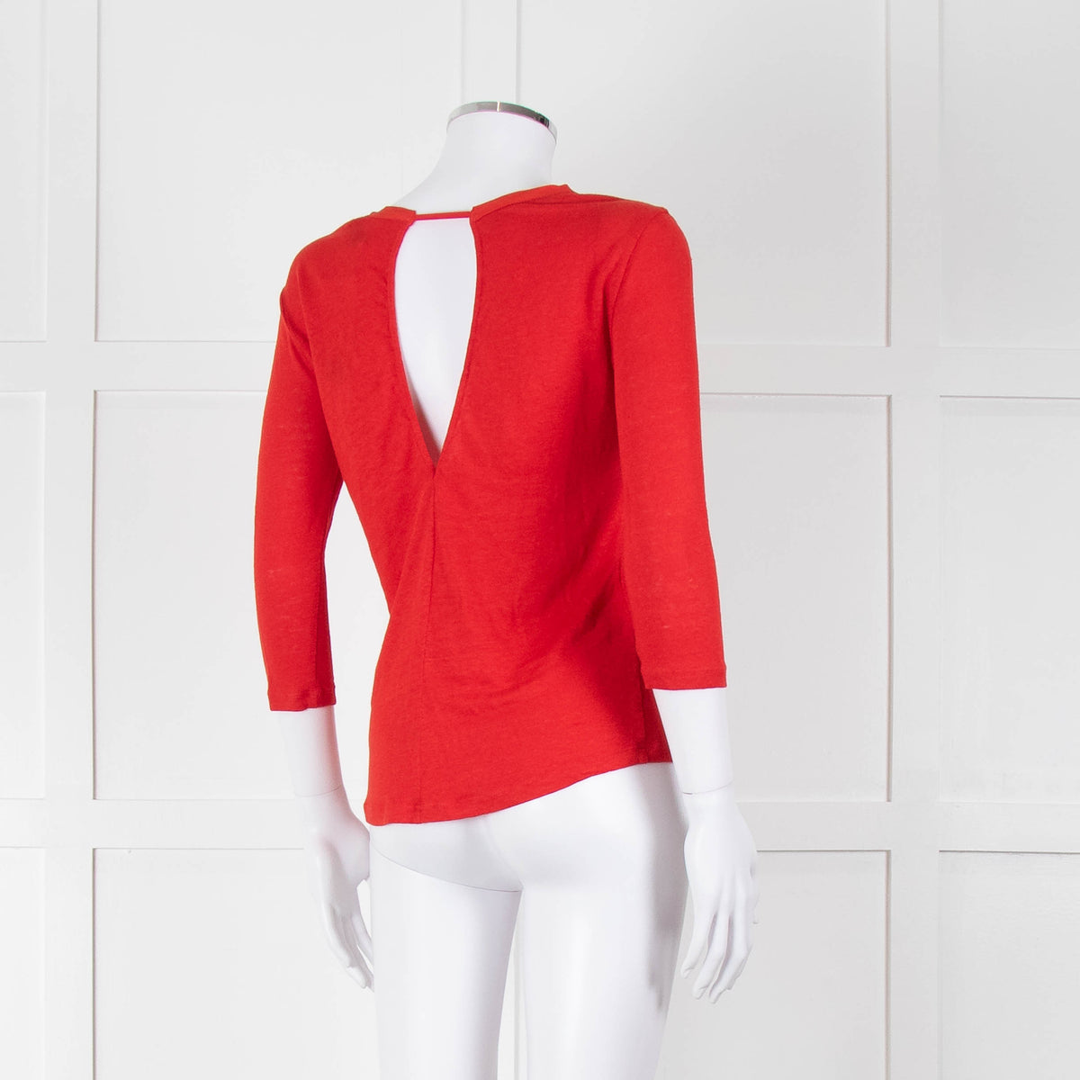 Sandro Red Tie Up Front T-Shirt Top