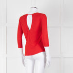 Sandro Red Tie Up Front T-Shirt Top