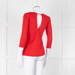 Sandro Red Tie Up Front T-Shirt Top