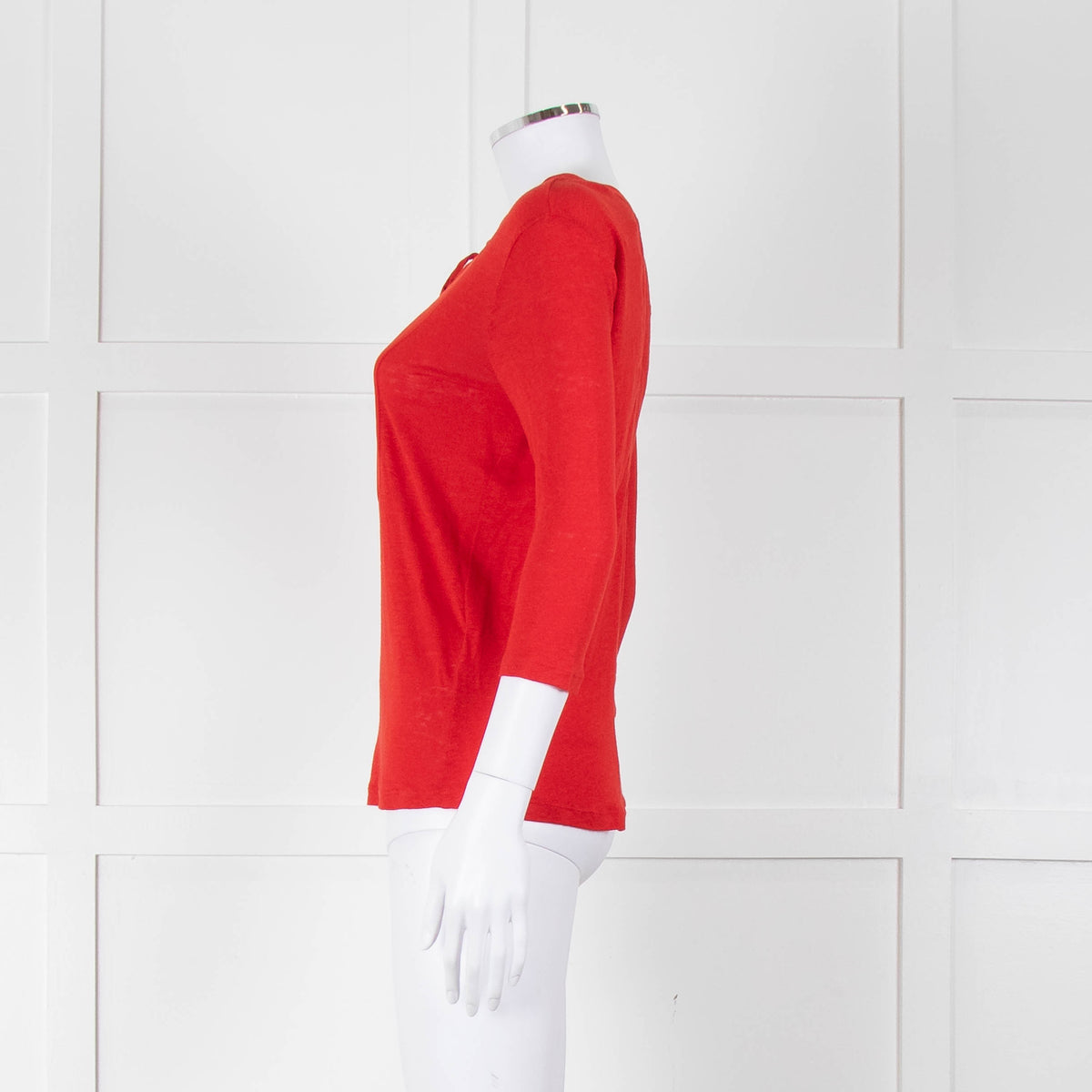 Sandro Red Tie Up Front T-Shirt Top