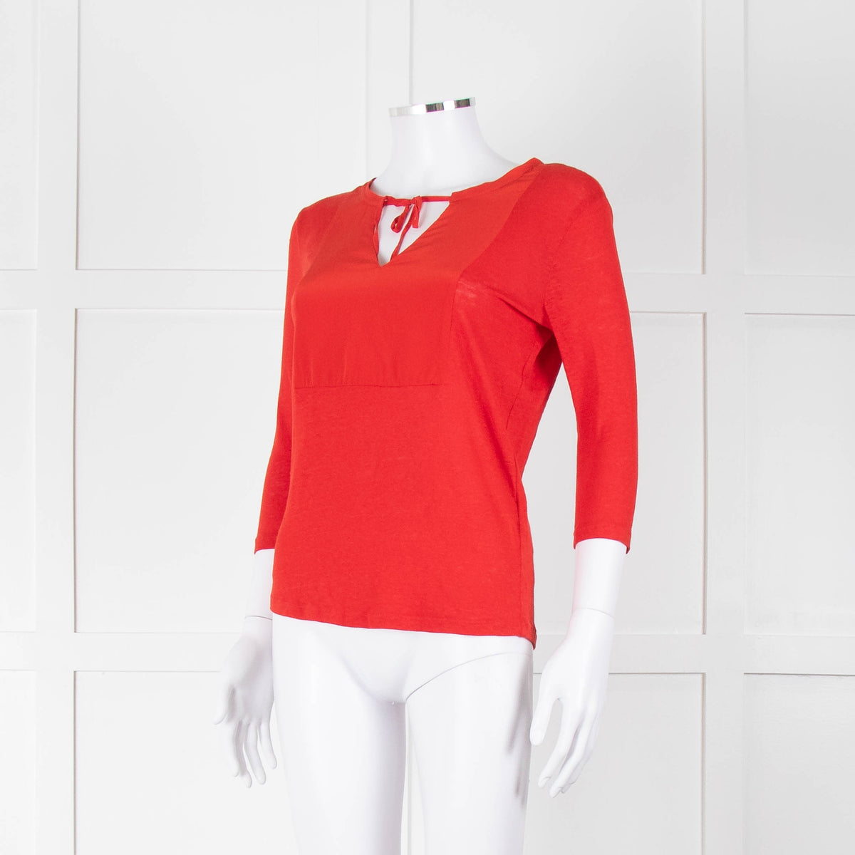 Sandro Red Tie Up Front T-Shirt Top