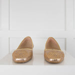 Jimmy Choo Gold Glitter Flats