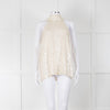 Galvan London Cream Sequin Halter Neck Top