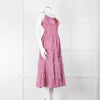 Free People Pink Purple Striped Tiered Sleeveless Dress