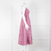 Free People Pink Purple Striped Tiered Sleeveless Dress