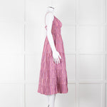 Free People Pink Purple Striped Tiered Sleeveless Dress