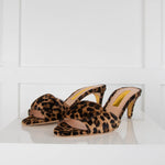 Rupert Sanderson Brown Animal Print Pony Skin Mules