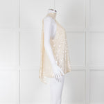 Galvan London Cream Sequin Halter Neck Top