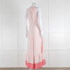Me + Em Cream Red Pink Polka Dot Sleeveless Maxi Dress