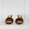 Rupert Sanderson Brown Animal Print Pony Skin Mules