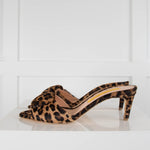 Rupert Sanderson Brown Animal Print Pony Skin Mules