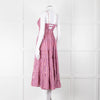 Free People Pink Purple Striped Tiered Sleeveless Dress