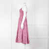 Free People Pink Purple Striped Tiered Sleeveless Dress