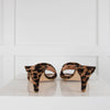 Rupert Sanderson Brown Animal Print Pony Skin Mules