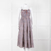Free People Blue Lilac Striped Tiered Sleeveless Dress