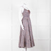 Free People Blue Lilac Striped Tiered Sleeveless Dress