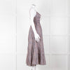 Free People Blue Lilac Striped Tiered Sleeveless Dress