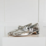 Chanel Resort 2019 Metallic Silver Mary Jane Pumps