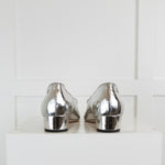 Chanel Resort 2019 Metallic Silver Mary Jane Pumps