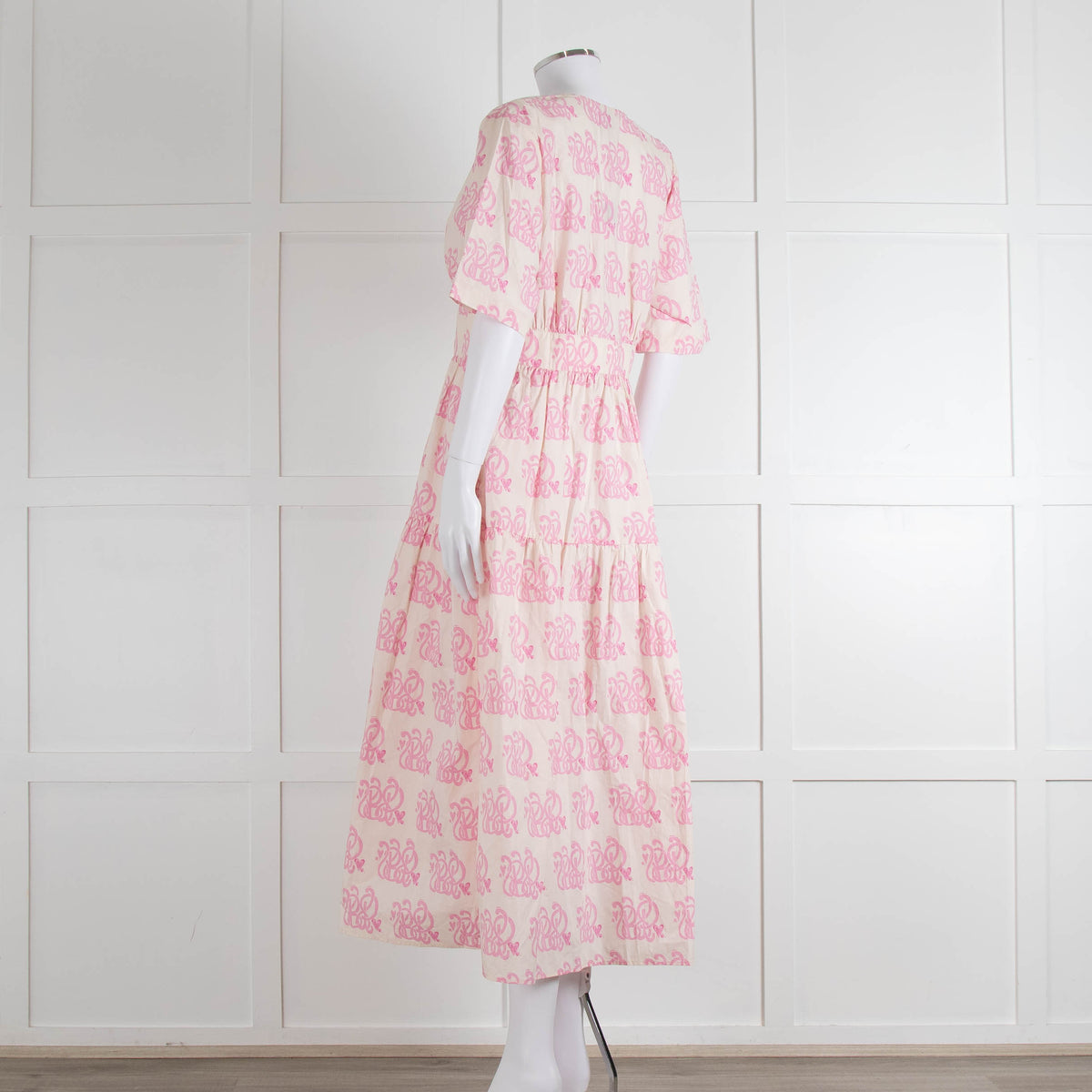 Baum Und Pferdgarten Pink Logo & Love Heart Print Cotton Dress