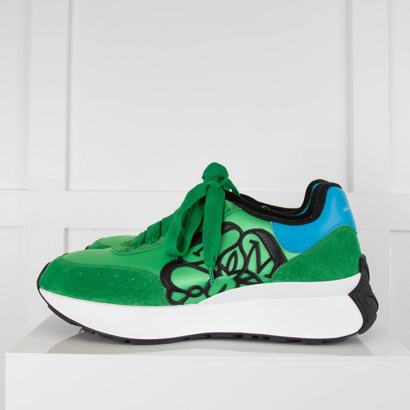 Alexander McQueen Green Suede Sprint Runner