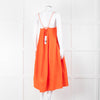 Free People Orange Cotton Sleeveless Puff Dress