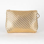 Jimmy Choo Gold Woven Tassle Clutch