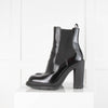 Alexander McQueen Black Rubber Heel Ankle Boot