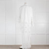 Nili Lotan Louanne White Lazer Cut Long Dress