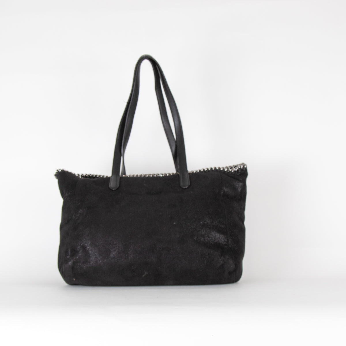Stella McCartney Black Shimmer Falabella Tote