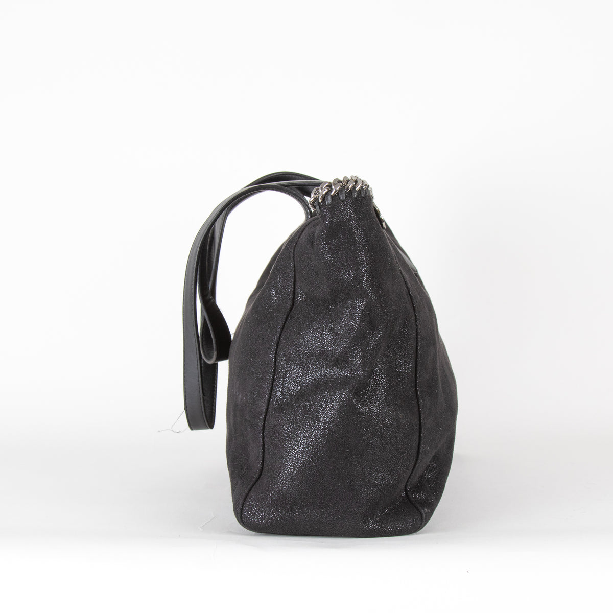 Stella McCartney Black Shimmer Falabella Tote