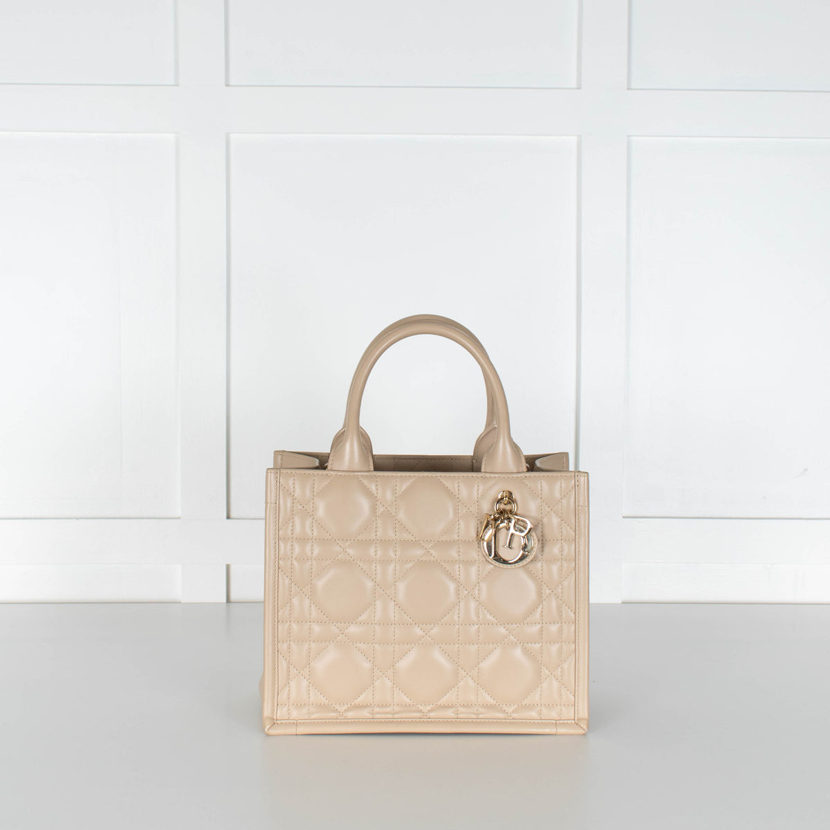 Christian Dior Small Book Tote Desert Taupe Macrocannage