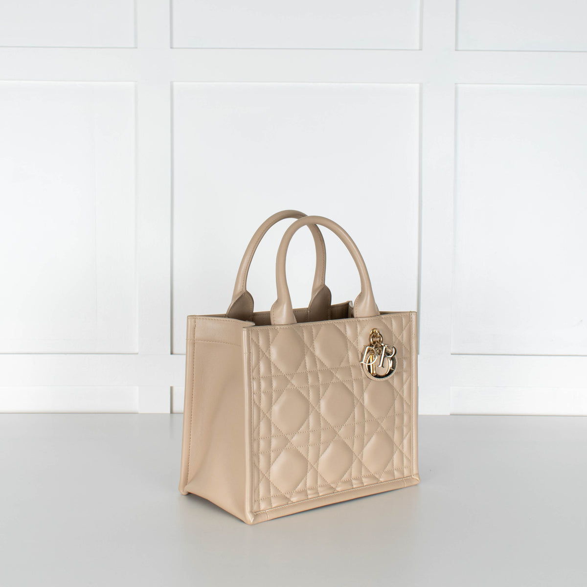 Christian Dior Small Book Tote Desert Taupe Macrocannage