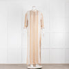 Zeus + Dione Silk Mix Ivory & Bronze Pattern Long Dress